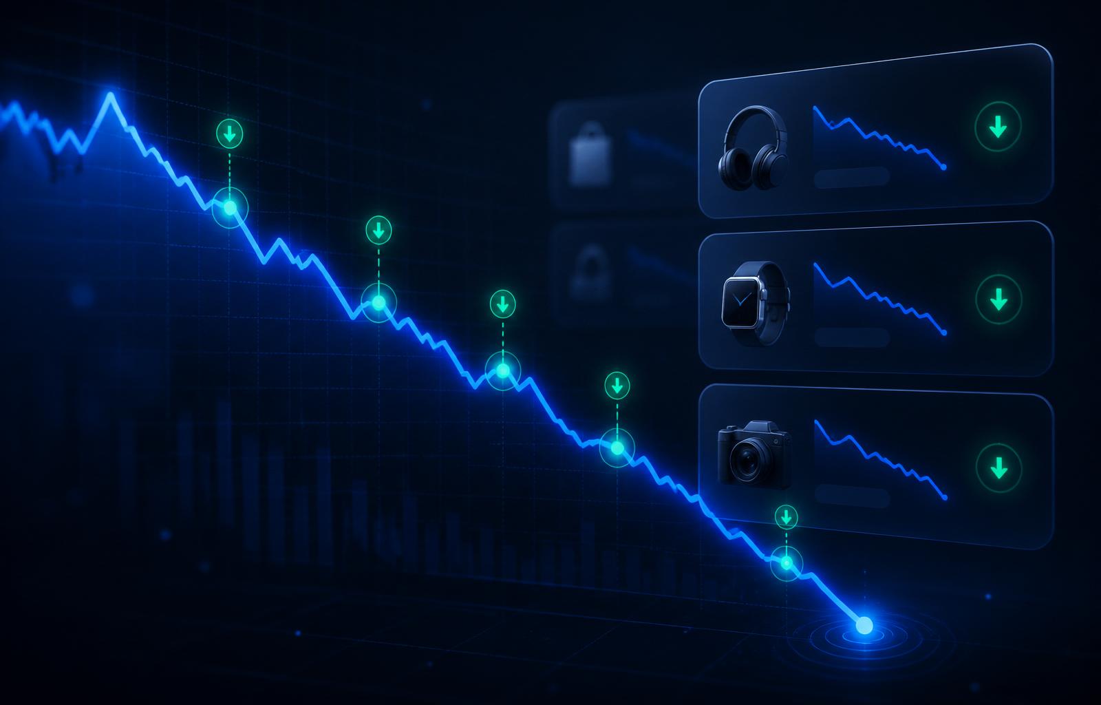 Live price tracking dashboard with historical charts and product alerts